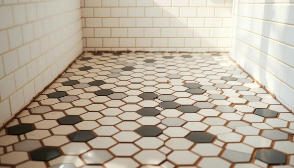 hexagon tile bathroom floors
