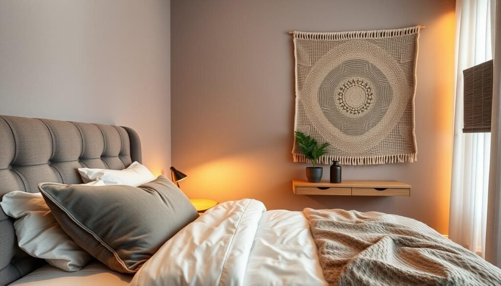 aesthetic bedroom ideas for teen boys with layered textiles